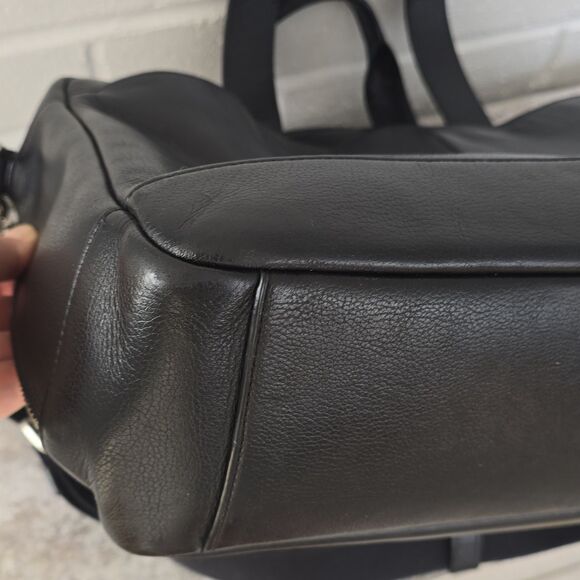 Coach Hamilton Black Leather Briefcase Padded Solid F54804 - Picture 9 of 16